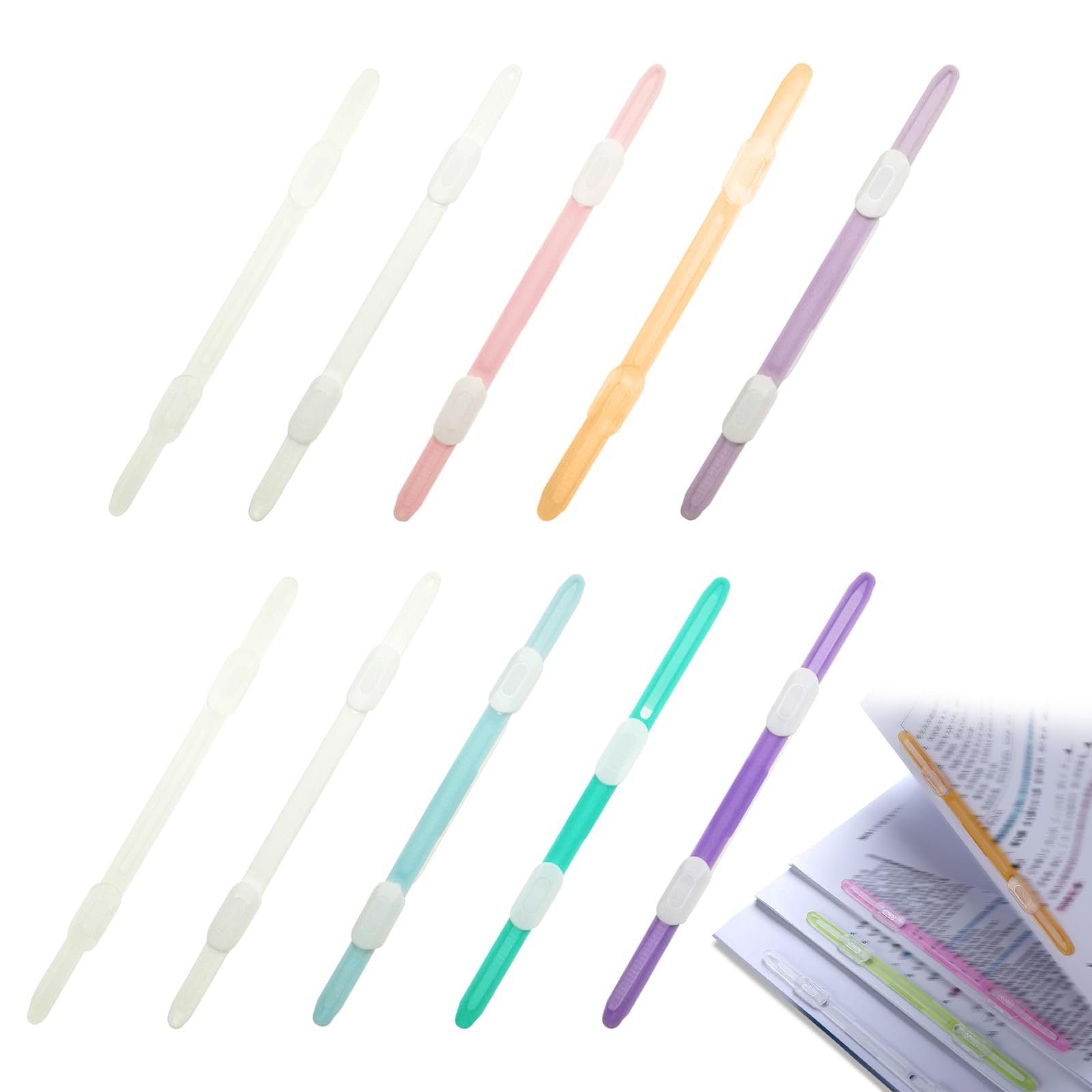 Amazon | ペーパーファスナー ファイル 留め具 2つ穴用 8色 10個セット